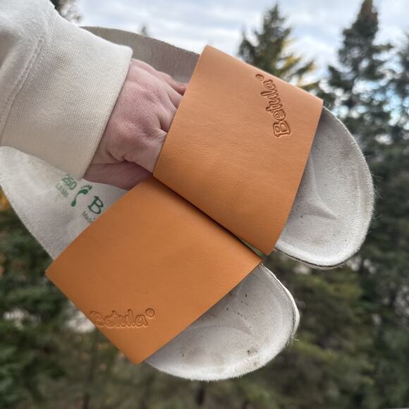 Betula by Birkenstock Tan Slide Sandals US 8 EU 39Women’s Comfort Shoes Brown - Picture 12 of 12